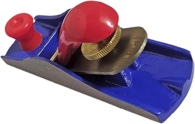 Inditrust mini iron steel block plane Randa | RSI heavy duty carpenter wood tool with sharp planer blade attachment red (7 inch) - Image 1