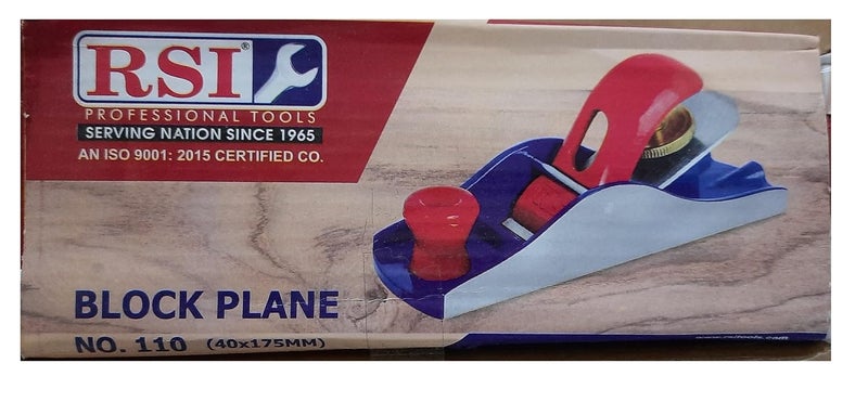 Inditrust mini iron steel block plane Randa | RSI heavy duty carpenter wood tool with sharp planer blade attachment red (7 inch) - Image 4