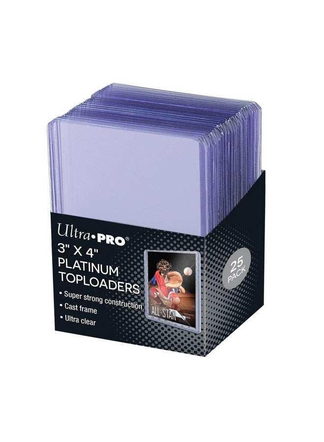 ألترا برو حافظة بطاقات Ultra PRO Ultra Clear Platinum Toploader 25ct: مثالية لبطاقات بوكيمون، وMagic The Gathering، ومجلد بطاقات بوكيمون الخاص بك - حافظ على بطاقات البيسبول وكرة السلة وكرة القدم آمنة وسعيدة!