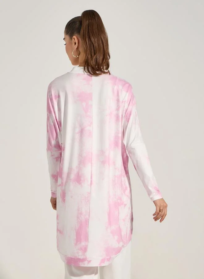تايك تو Tie & Dye Midi Length Kimono