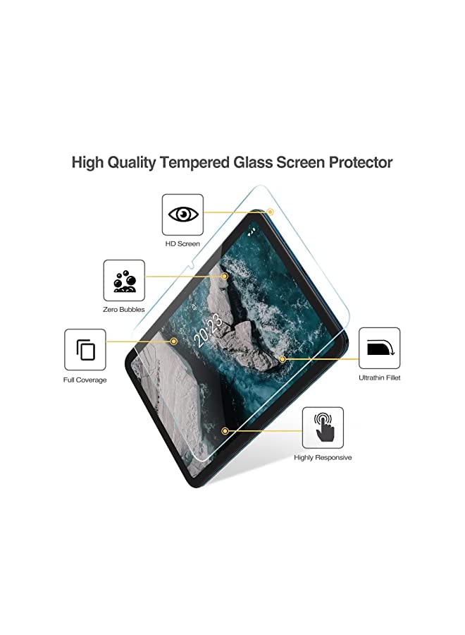 Procases (2 Pack) ProCase Screen Protector for Nokia T20 Tablet 10.4 Inch 2021, Tempered Glass Protective Screen Film Guard Compatible with Nokia T20 10.4" 2021 - Image 3