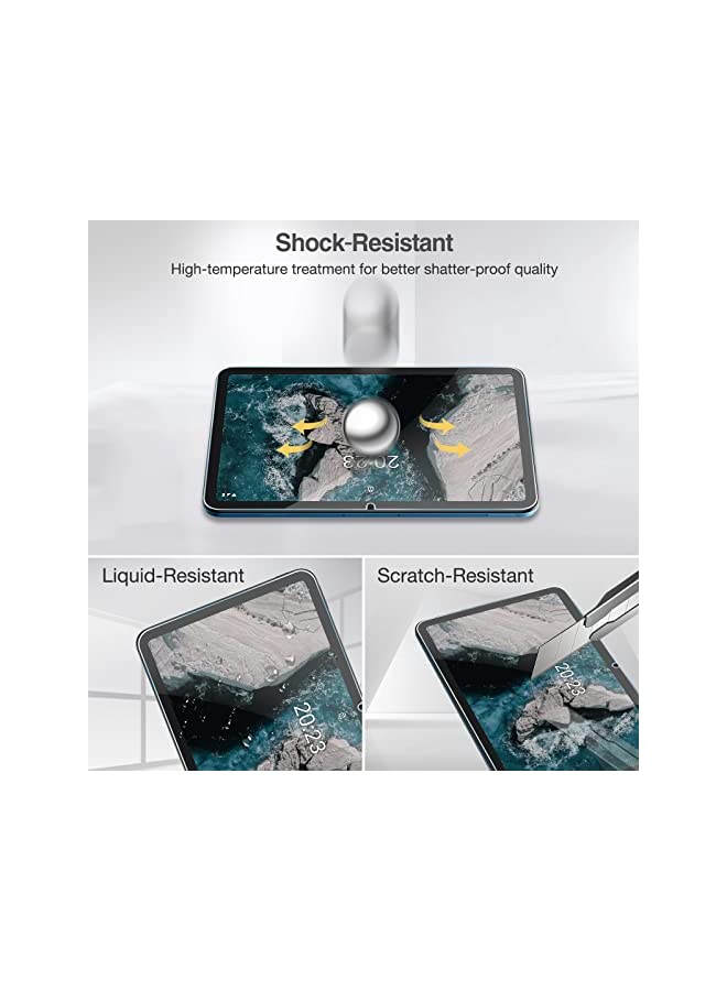 Procases (2 Pack) ProCase Screen Protector for Nokia T20 Tablet 10.4 Inch 2021, Tempered Glass Protective Screen Film Guard Compatible with Nokia T20 10.4" 2021 - Image 5