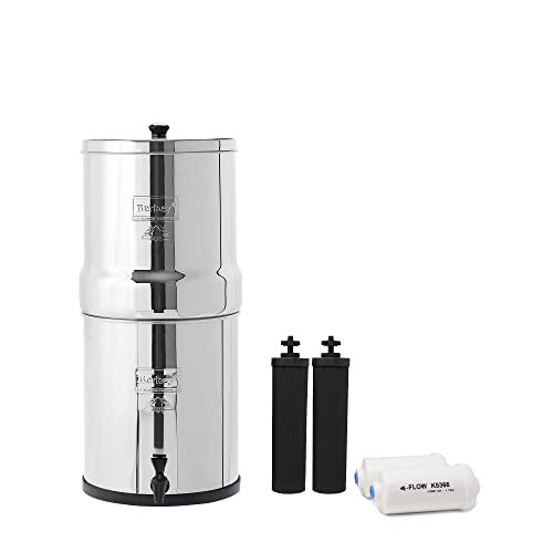 Berkey Big Berkey BK4X2 Countertop Water Filter System with 2 Black Berkey Elements and 2 Fluoride Filters - Image 1