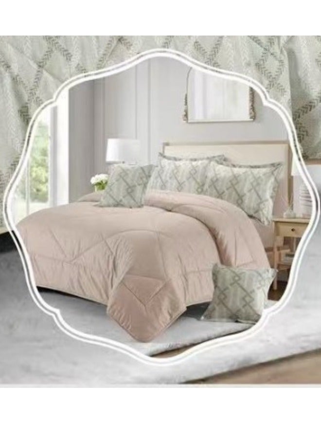 Blue Sky 100% Microfiber Single Coforter, Geometric Design Bed Cover, Reversible, Set of 4, Size 230X170cm - Image 4