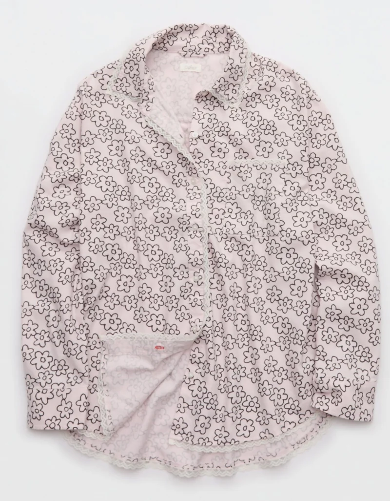 Aerie  Aerie Flannel Pajama Shirt for Women | Best Price UAE