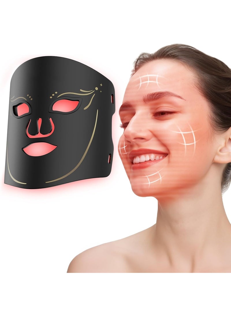 Red Light Therapy for Face, 7 Modes Light Therapy Portable Led Face Mask with 105 LED Beads, 1500mAh Remote Control, Timing Function, 850NM Infrared Red Light Therapy at Home - Image 1