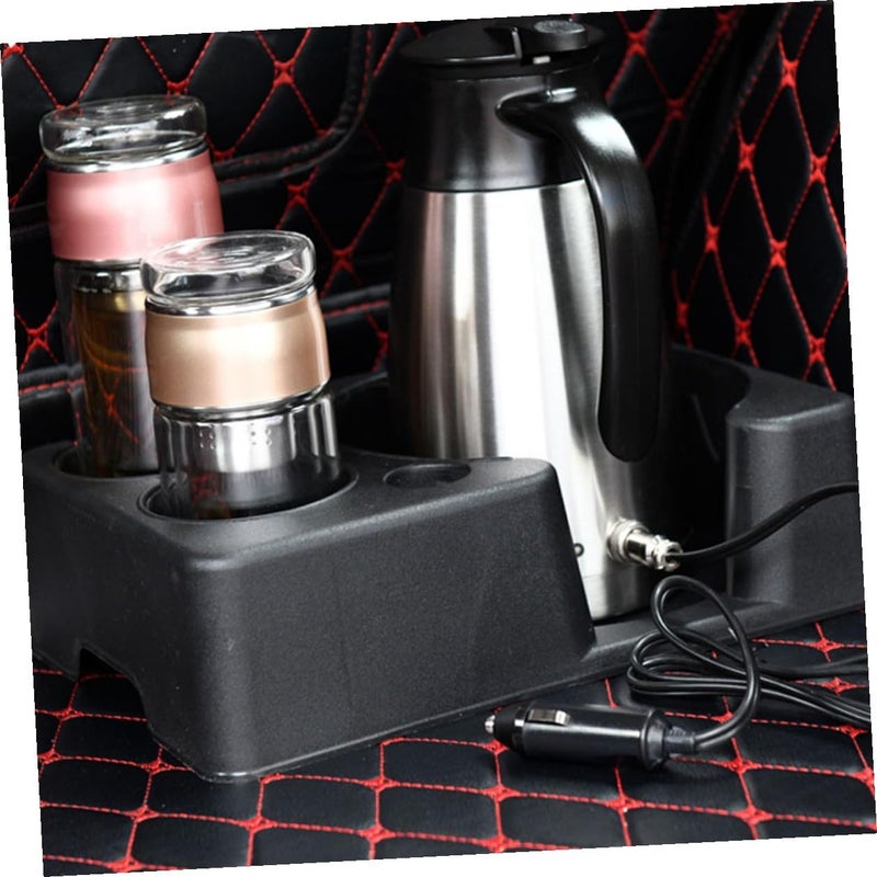 Car Water Cup Holder Rack for Car Seat, Multi-Function Beverage Holder Storage Rack with Base, Compatible with Travel Mugs and Bottles, Black - Image 4