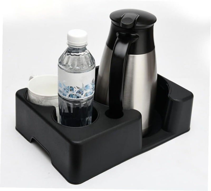 Car Water Cup Holder Rack for Car Seat, Multi-Function Beverage Holder Storage Rack with Base, Compatible with Travel Mugs and Bottles, Black - Image 3