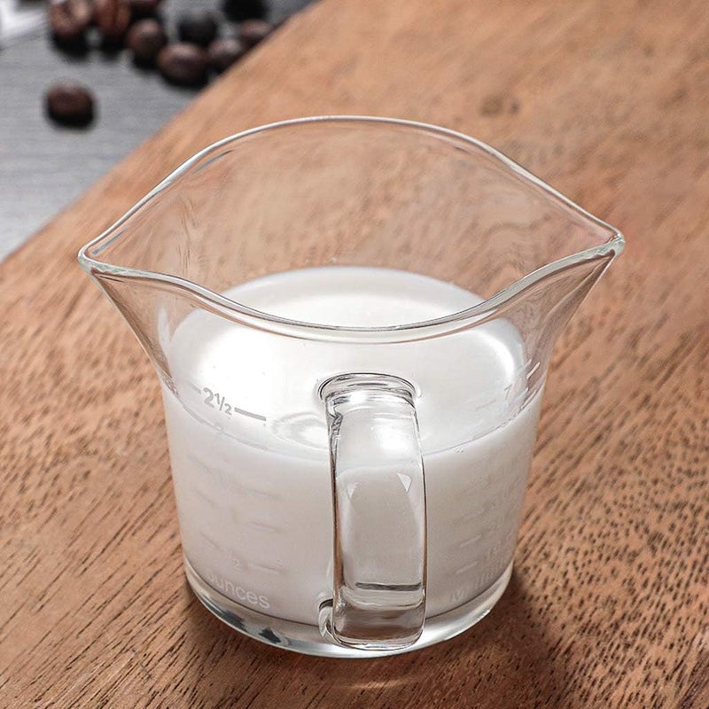 klarako 70 Ml Glass Measuring Jugs Coffee And Milk Cups Kitchen Utensils Dishwasher Safe - Image 2
