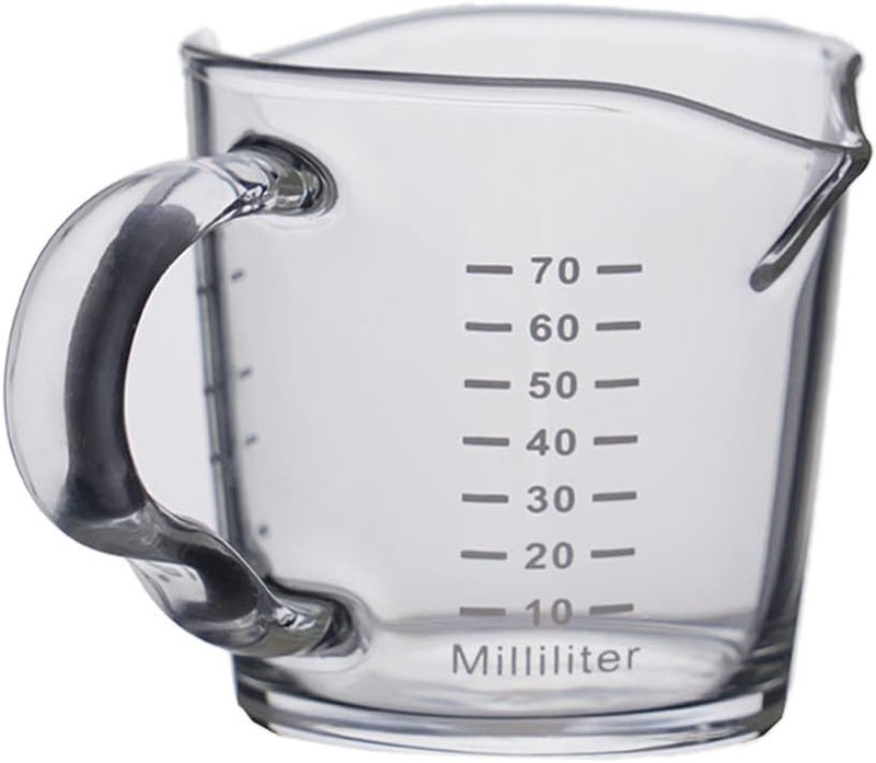 klarako 70 Ml Glass Measuring Jugs Coffee And Milk Cups Kitchen Utensils Dishwasher Safe - Image 1