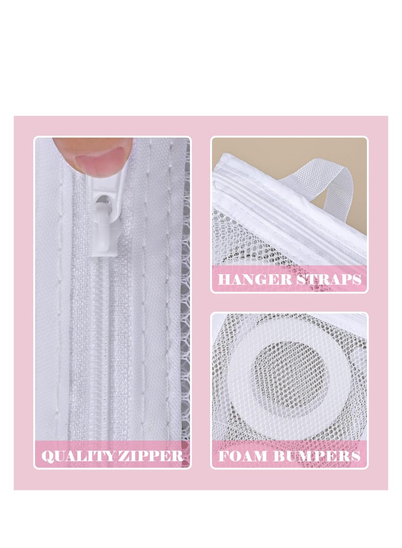 Sneaker Washing Bags - Durable and Reusable Mesh Laundry Bags with Zipper, Includes Foam Ring Buffers for Shoe and Washing Machine Protection (2 Pack: 1 Large & 1 Medium) - Image 4