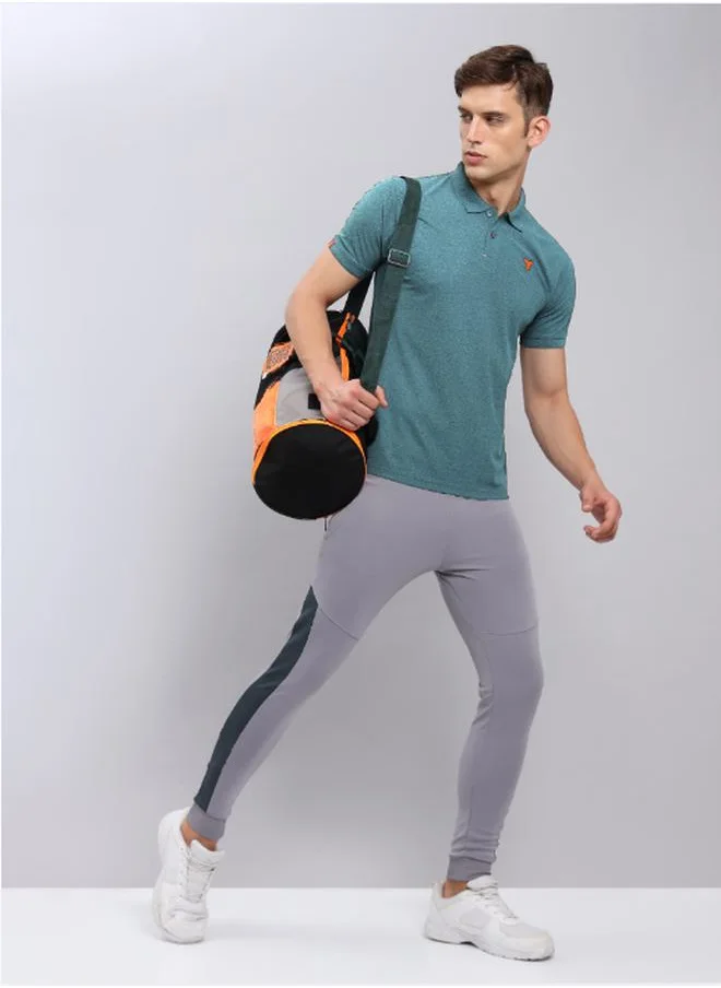 Technosport Melange Pique Polo Neck T-Shirt by Styli