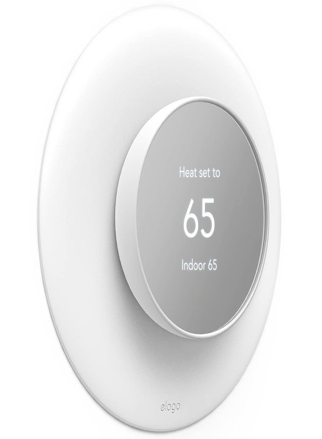 elago Wall Plate Cover Plus 2 Compatible with Google Nest Thermostat 2020 [Snow] - Durable Polycarbonate Material, Easy Installation, Complementary Design, Perfect Fit - Image 1