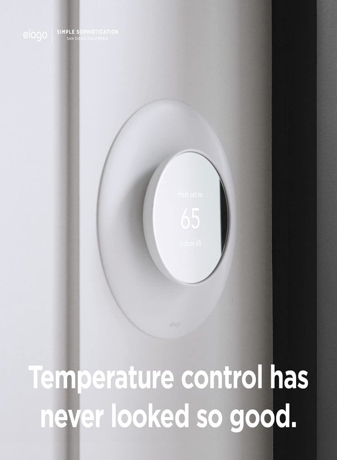 elago Wall Plate Cover Plus 2 Compatible with Google Nest Thermostat 2020 [Snow] - Durable Polycarbonate Material, Easy Installation, Complementary Design, Perfect Fit - Image 3