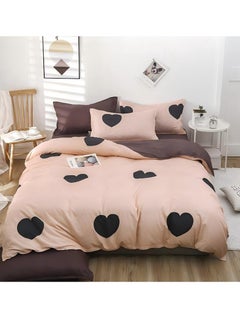 Beautiful Simple Style Four-Piece Aloe Vera Cotton Quilt Cover Bed Sheet Three-Piece Student Dormitory Gift Spot 