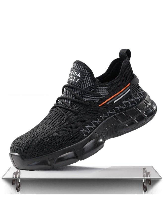 NIBEMINENT Lightweight Comfortable Safety Work Shoes Steel Toe Anti- Puncture Rubber  Sole Durable Labor Protection Shoes - Image 1