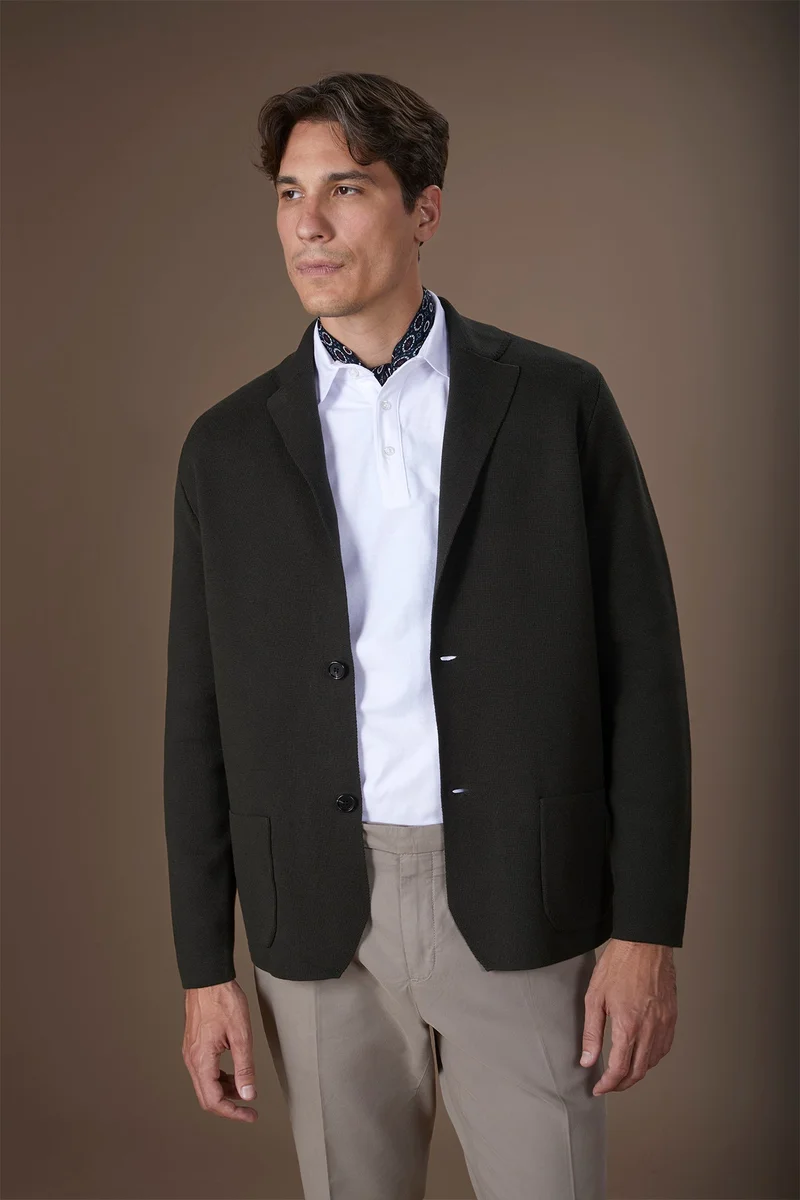دوبل غانغر Men's single-breasted cardigan - Military
