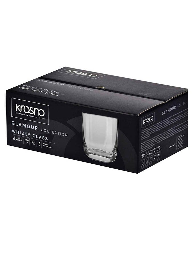 Krosno Crystal Glasses | Set of 6 | 300ml | Glamour Collection | Perfect for Home, Restaurants and Parties | Dishwasher Safe - Image 5