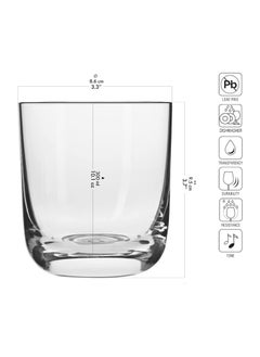 Krosno Krosno Crystal Glasses | Set of 6 | 300ml | Glamour Collection | Perfect for Home, Restaurants and Parties | Dishwasher Safe  - Image 2