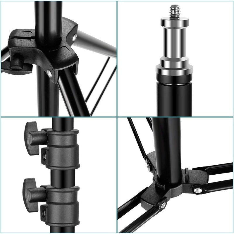 MNZ Heavy Duty 9 Feet Extendable Metal Tripod Stand with Universal 1/4" Thread,360 Ball Mobile Holder for Mobile Phone/Video Recording/Led Ringlight/Monolite/Pan Head/Trilight,Reflector - Image 2