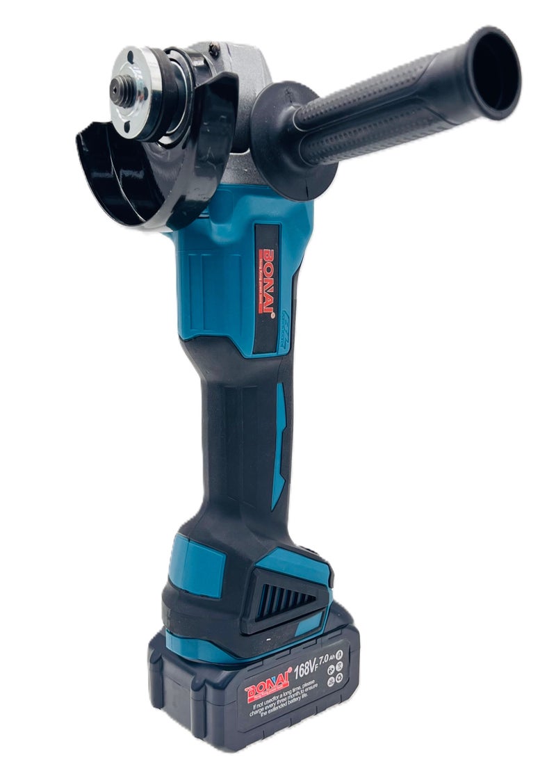 BONAI - Cordless Brushless Angle Grinder 21V Lithium Battery Powered Grinder Tool 115mm Grinding Head No Load Speed 0 to 10000rpm Battery Angle Grinder for Cutting and Polishing, Model- MT 21V - Image 1