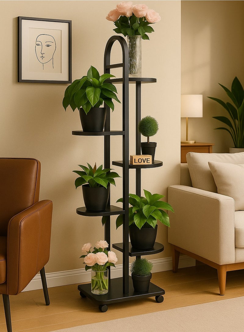 حامل زهور عصري بعجلات – تصميم أنيق يضفي لمسة من الحياة