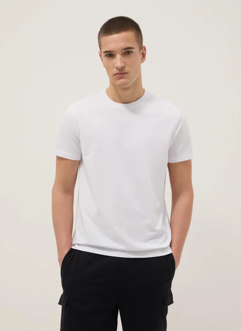 Ovs OVS White Pure Cotton Short-Sleeve T-Shirt
