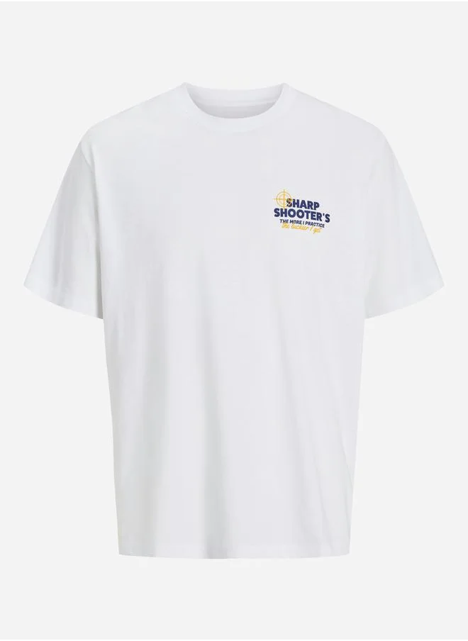 جاك اند جونز Graphic Print Crew Neck T-Shirt