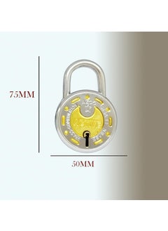 ONEPRO Onepro Active 2 Padlock Set 6Keys Silver Gold Finish 50MM 7Levers Lock and Keys for Home Door Shop Cupboard Kitchen Locker  - Image 2