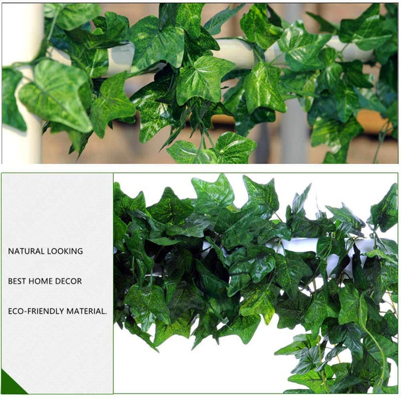 SVDK Artificial Garland Maple Plant Leaf Creepers for Home Decoration Party Dcor 30 Leaves in 1 Creeper 6 Foot Each Green Maple Leafs Pack of 3 Creeper - Image 5