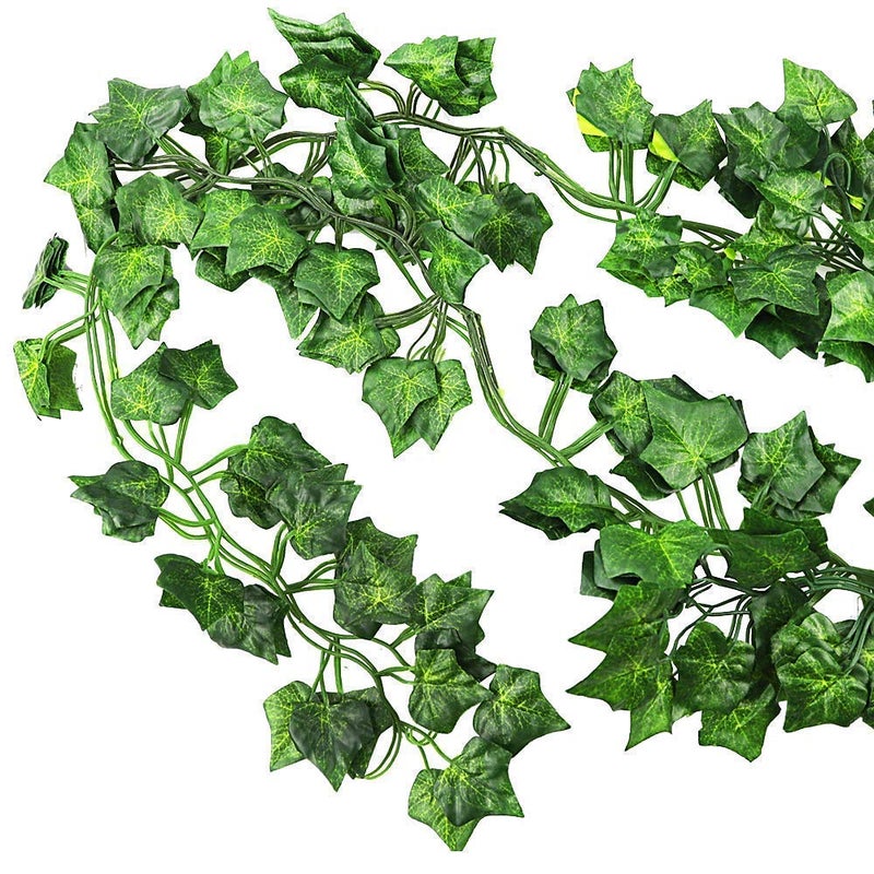 SVDK Artificial Garland Maple Plant Leaf Creepers for Home Decoration Party Dcor 30 Leaves in 1 Creeper 6 Foot Each Green Maple Leafs Pack of 3 Creeper - Image 3