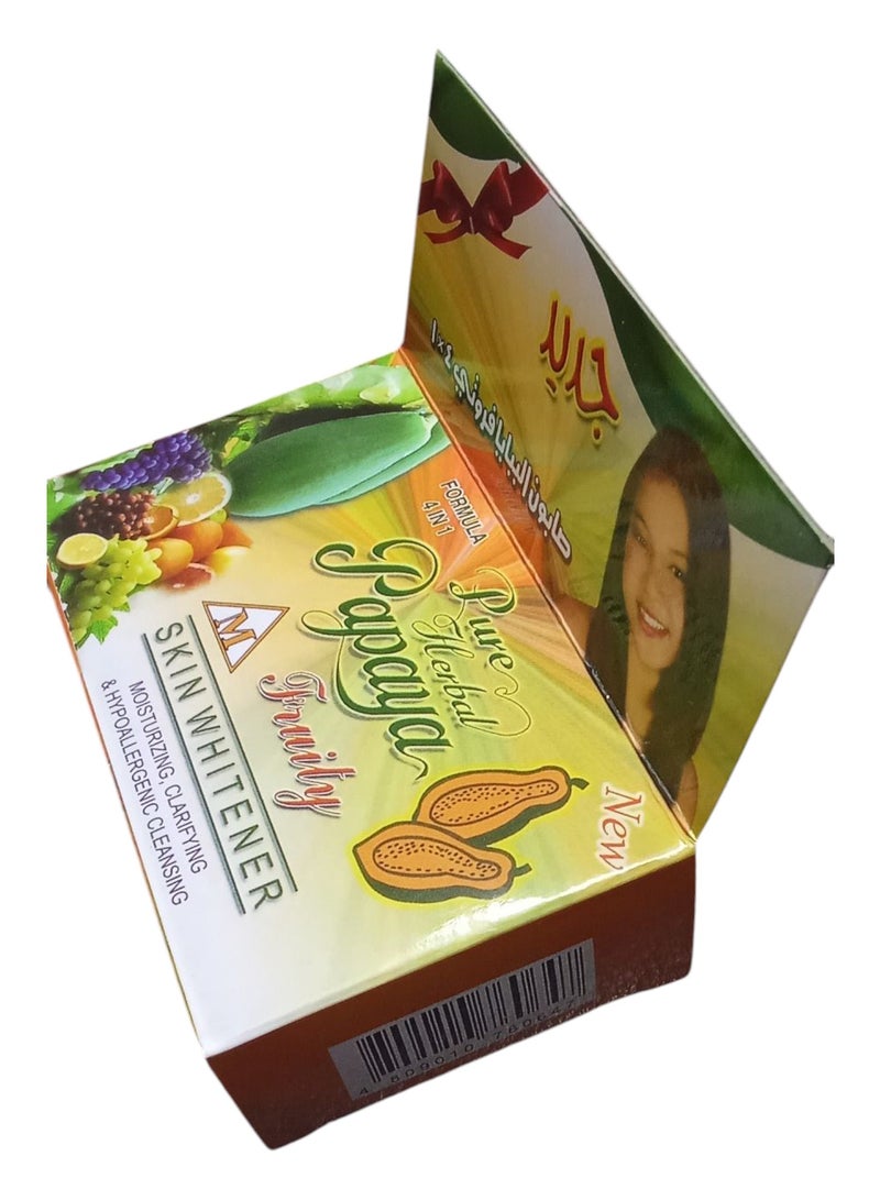 بيور هيربال صابون الببايا فروتي 4×1 جديد 135جم - Image 2