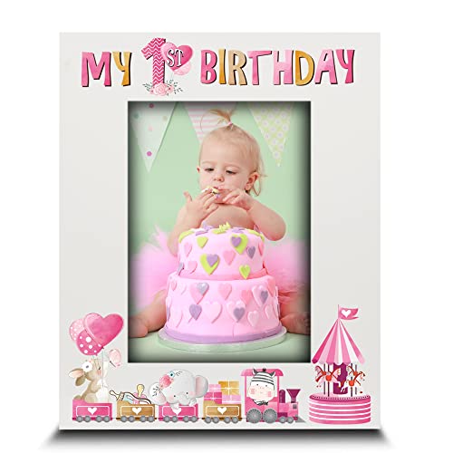 BELLA BUSTAMy 1st BirthdayBaby Boy Baby Girl First BirthdayUV Print Wood Picture Frame Girl 5x7 Vertical