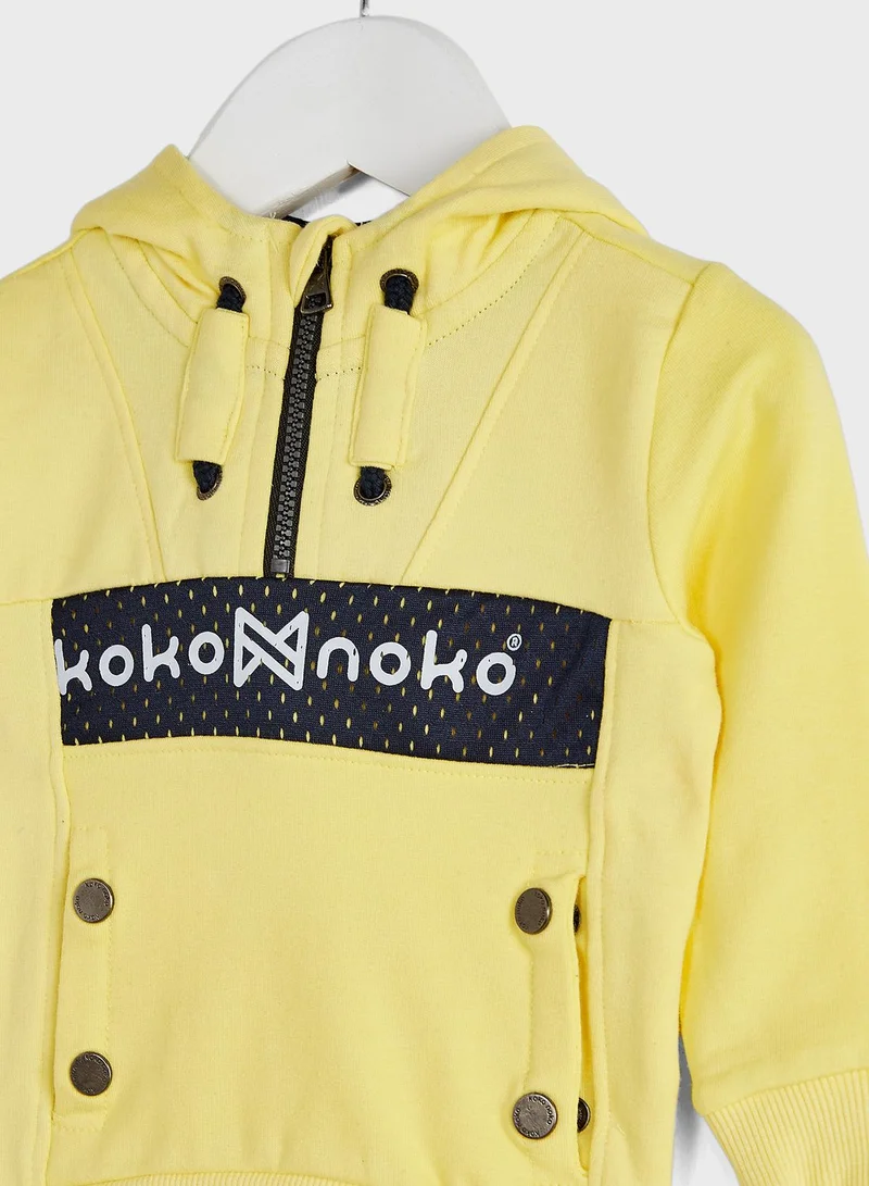 koko noko Kids Slogan Hoodie