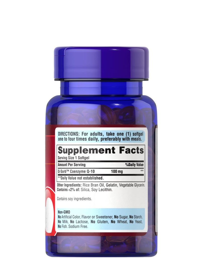 بوريتانز برايد كيو سورب كو كيو 10 100مغم لدعم صحة القلب - 30 كبسولة هلامية - Image 2