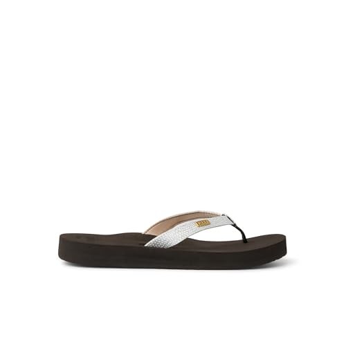 Reef Star Cushion Sassy Womens Flip Flop, Ultra Soft Cushion Footbed, Arch Support, Brown/White, 11 - Image 5