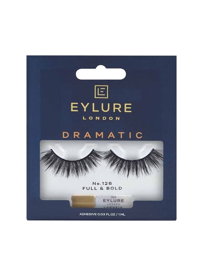 EYLURE Dramatic False Lash, Style No. 126, Reusable, Adhesive Included, Black , 1 Pair - Image 1