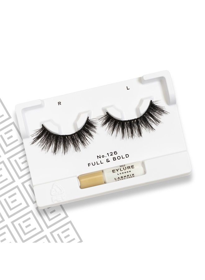 EYLURE Dramatic False Lash, Style No. 126, Reusable, Adhesive Included, Black , 1 Pair - Image 2