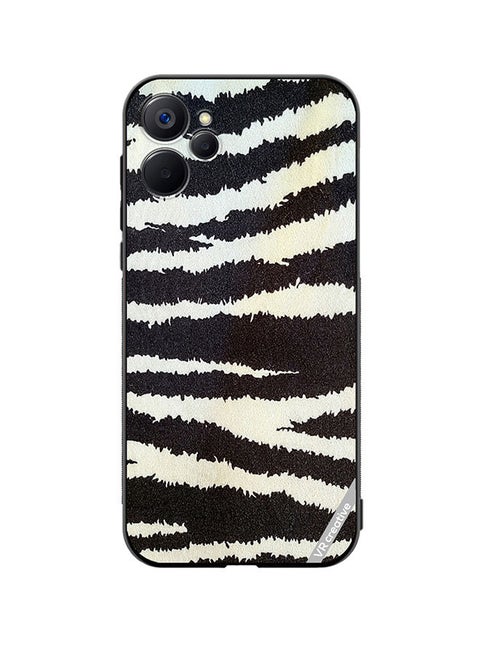 Protective Case Cover For Realme 9i 5G Cotton Fabric With Zebra Texture Design Multicolour