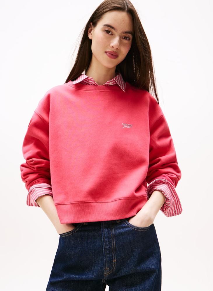 TOMMY JEANS Graphic Crew Neck Sweatshirt - Image 1