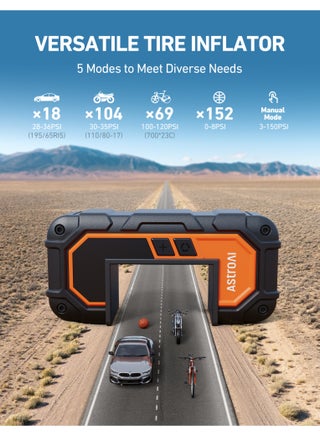AstroAI S8 Air Nano Jump Starter with Air Compressor, 1500A Peak Car Battery Jump Starter Portable (6.0 Gas/3.0L Diesel) with 150PSI Auto-Shutoff Tire Inflator, 3.7V Battery x 4 Charger Booster - view 5