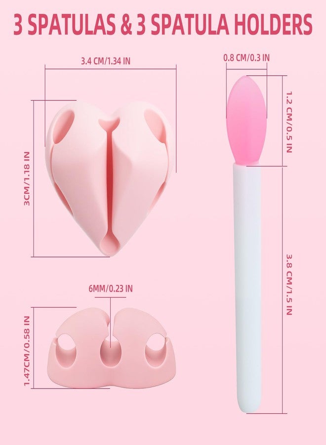 حامل ملاعق  متوافق مع قناع الشفاه Laneige - 3 فتحات و3 ملاعق، غطاء واقي من السيليكون لحامل فرشاة متوافق مع أداة وضع قناع الشفاه Laneige - Image 2