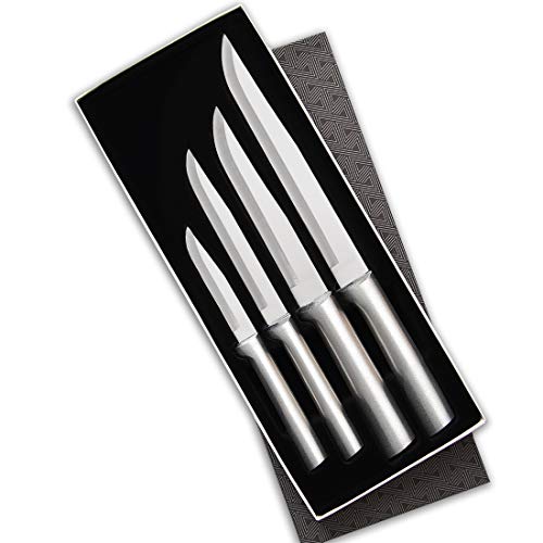 Rada Cutlery 4-Piece Wedding Register Knife Gift Set (S04), Stainless Steel Hollow Ground Blades, Made in USA, Silver Handles - Image 1