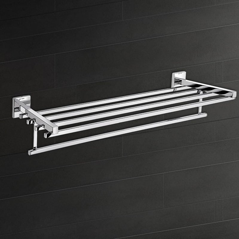 Germa Sanitarywares 304 Stainless Steel Towel Rack for Bathroom | Towel Hanger for Wash Room | Towel Stand | Bathroom Accessories (Chrome) - Image 1