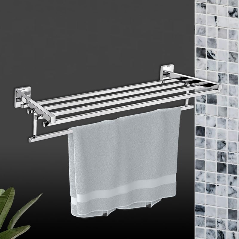 Germa Sanitarywares 304 Stainless Steel Towel Rack for Bathroom | Towel Hanger for Wash Room | Towel Stand | Bathroom Accessories (Chrome) - Image 2