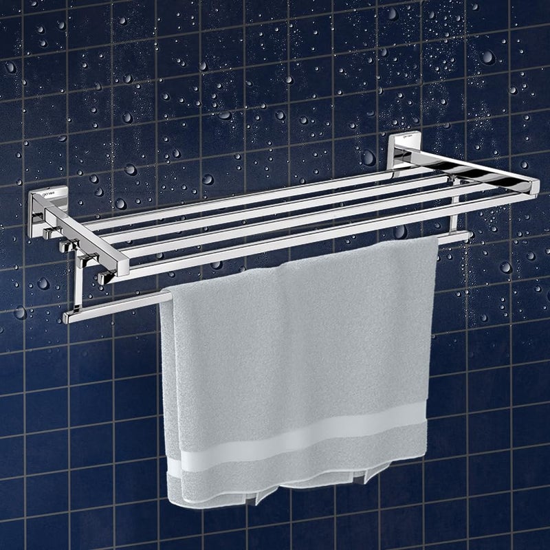 Germa Sanitarywares 304 Stainless Steel Towel Rack for Bathroom | Towel Hanger for Wash Room | Towel Stand | Bathroom Accessories (Chrome) - Image 3