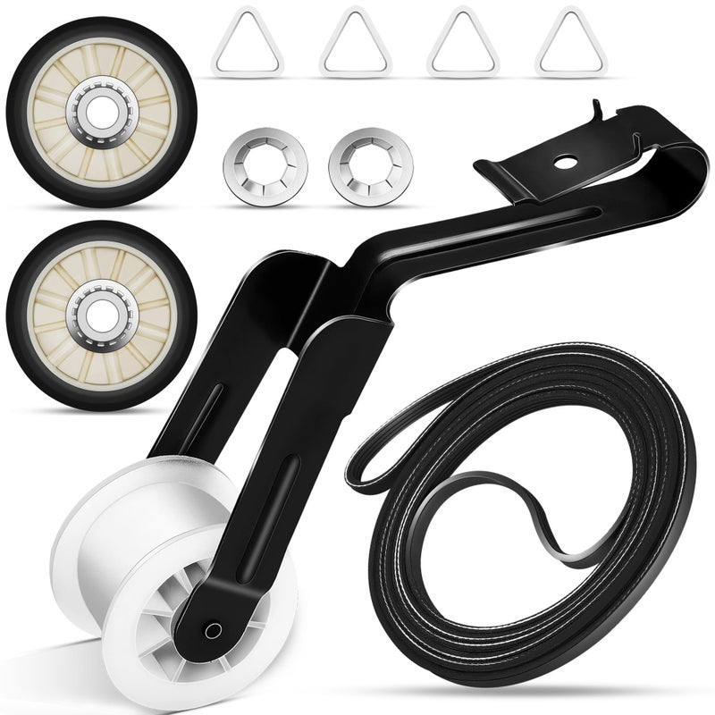 Upgraded 4392065 Dryer Repair Kit Including 691366 Idler Pulley 341241 Dryer Belt 349241t Roller Dryer Parts for Whirlpool Kenmore Roper Maytag Sears Amana Replaces AP3131942 AP6010582 WP691366