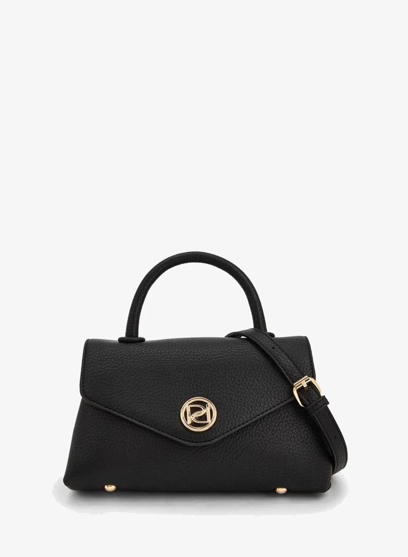 بابريكا Textured Satchel Bag With Detachable Strap