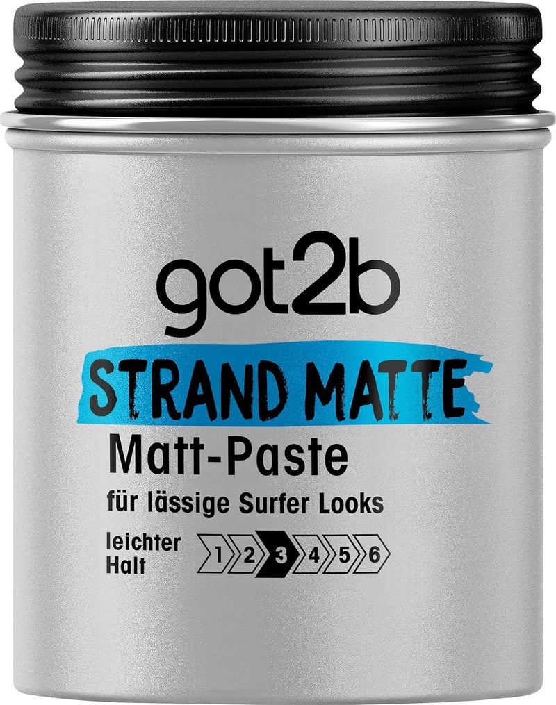 Got2b Beach Matte Paste (100 ml), Styling Paste for Matte Surfer Looks, for Scratching, Texturing or Taming without Gluing, Light Hold - Image 2