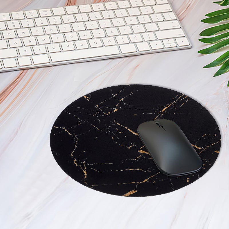 Durable Mouse Pads Circular Shape Comfortable Hand Feeling for Home Office 2Set - Image 4